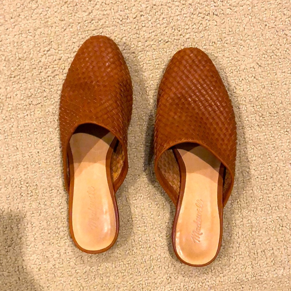 Madewell brown woven mules Size 8.5